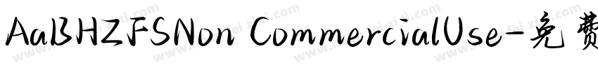 AaBHZFSNon CommercialUse字体转换